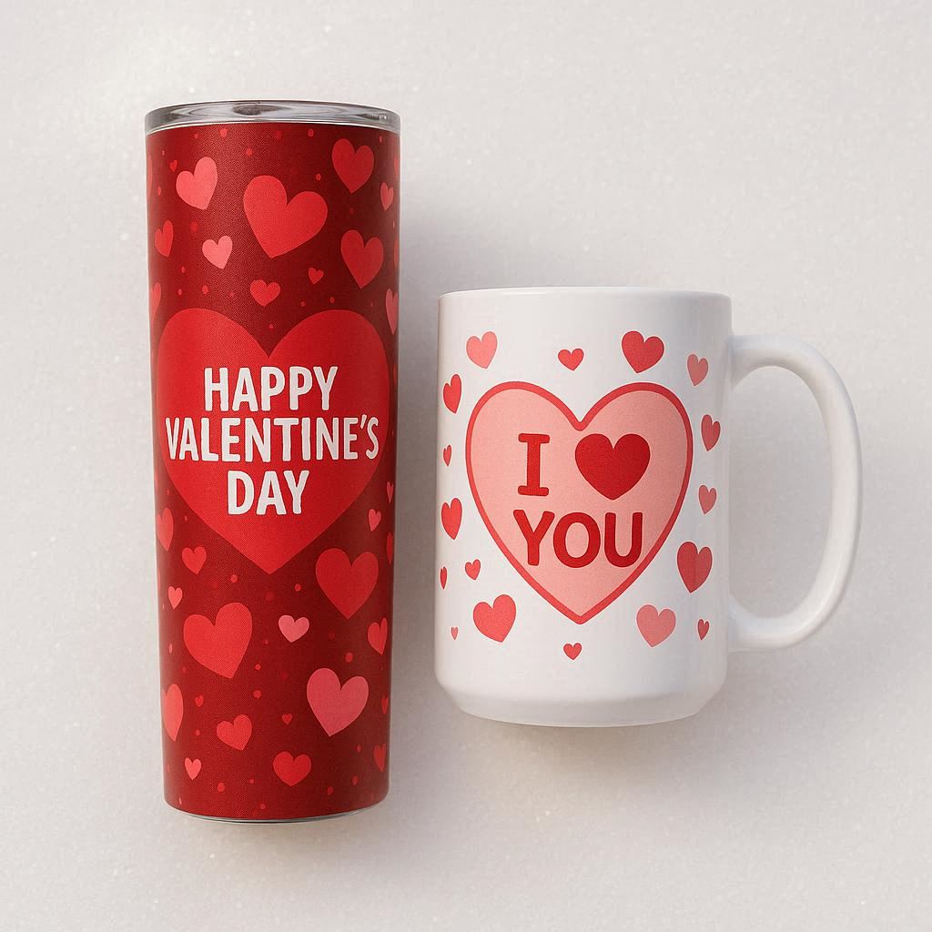 Custom sublimated mug and tumbler